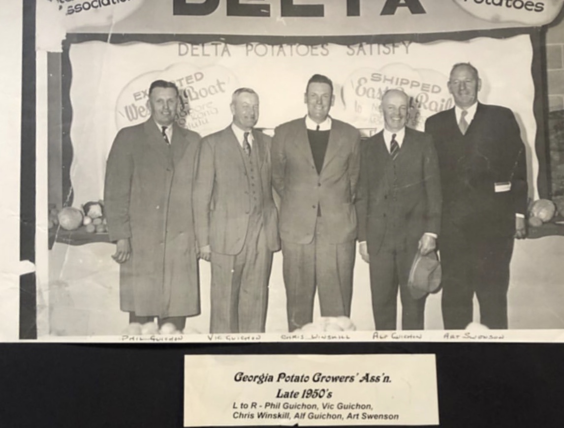Guichon brothers with the Delta Potato Growers' Association, late 1950s